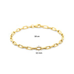 Gouden armband 9K met karabijnsluiting detail dames sieraad - City Juwelier