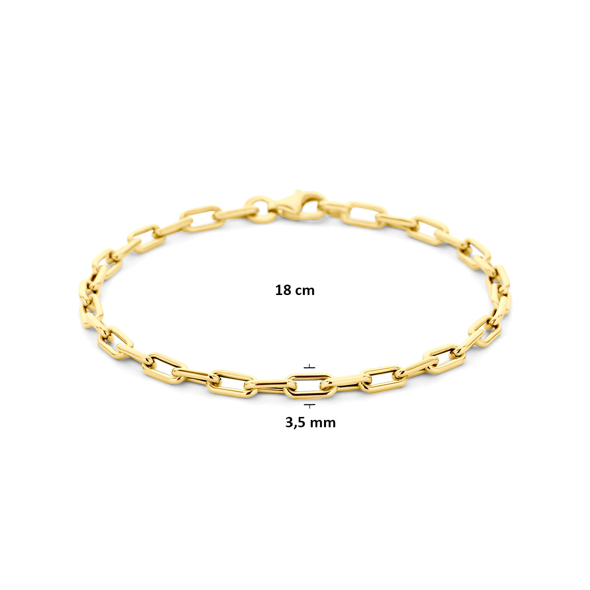 Gouden armband 9K met karabijnsluiting detail dames sieraad - City Juwelier