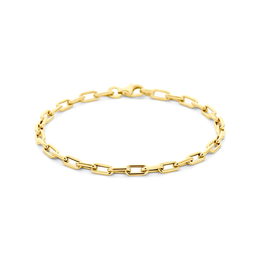 Gouden armband dames 9K geelgoud schakelarmband Veralinde vooraanzicht - City Juwelier