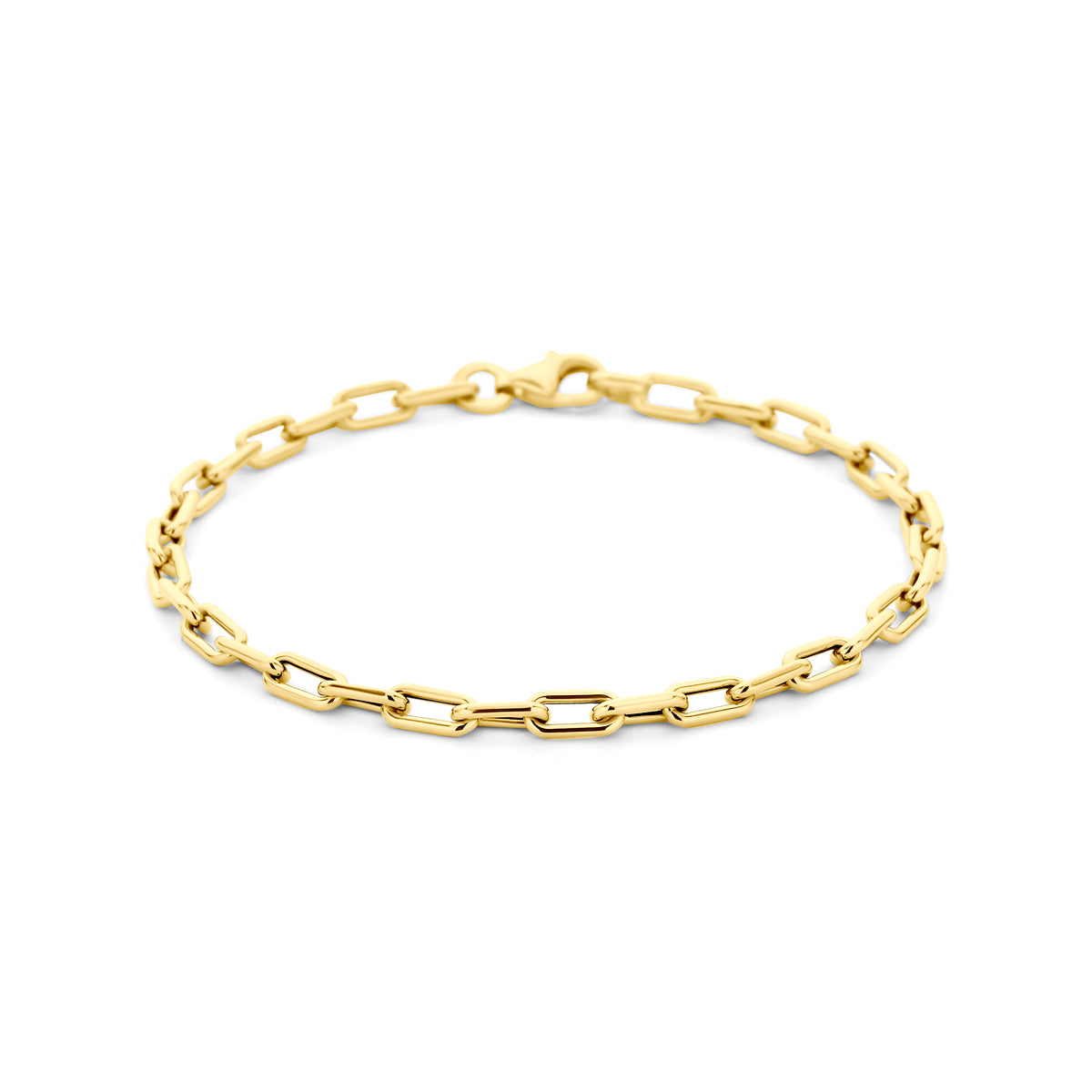 Gouden armband dames 9K geelgoud schakelarmband Veralinde vooraanzicht - City Juwelier