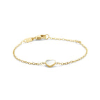 Gouden armband met hart en parelmoer voor kinderen - City Juwelier