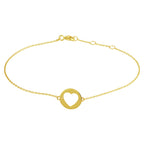 Gouden armband met hart hanger 14K geelgoud voor vrouwen - City Juwelier