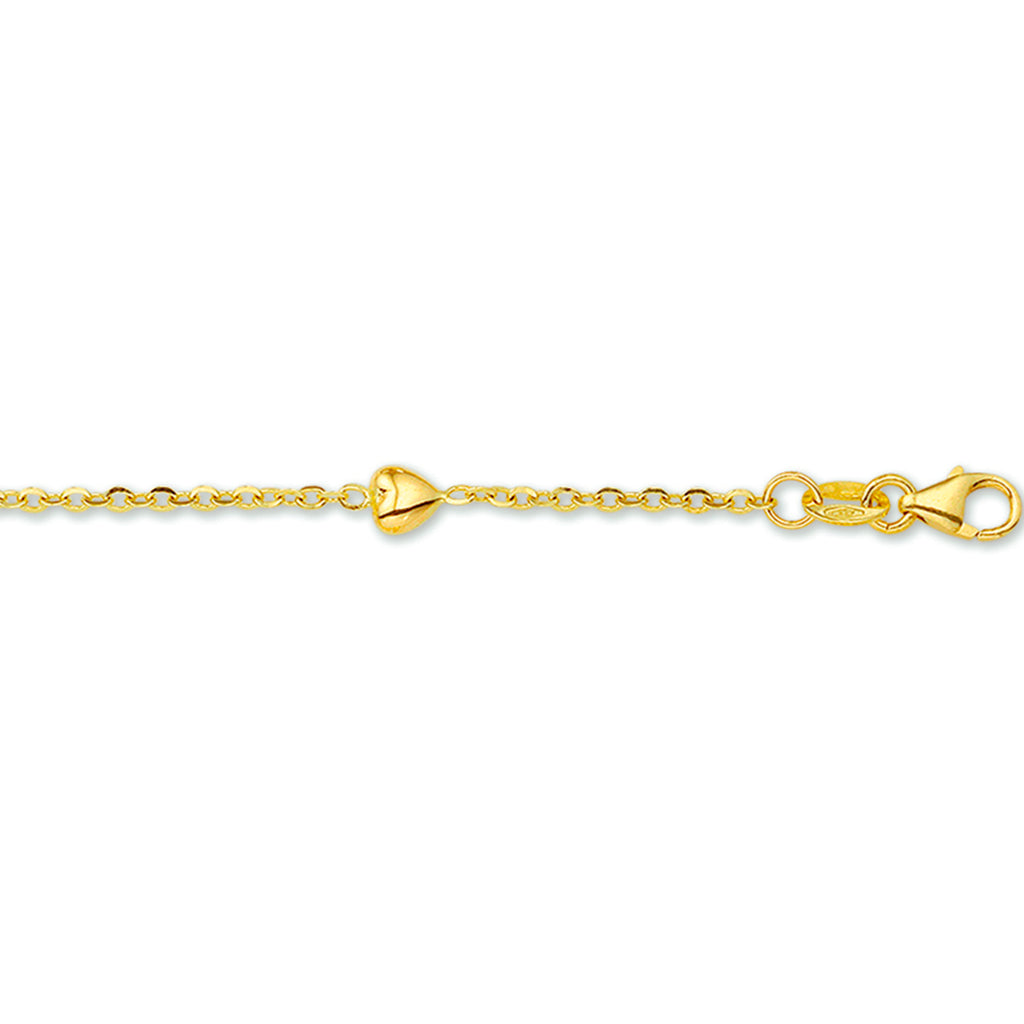 Gouden armband met hartjes voor kinderen in 14K geelgoud - City Juwelier