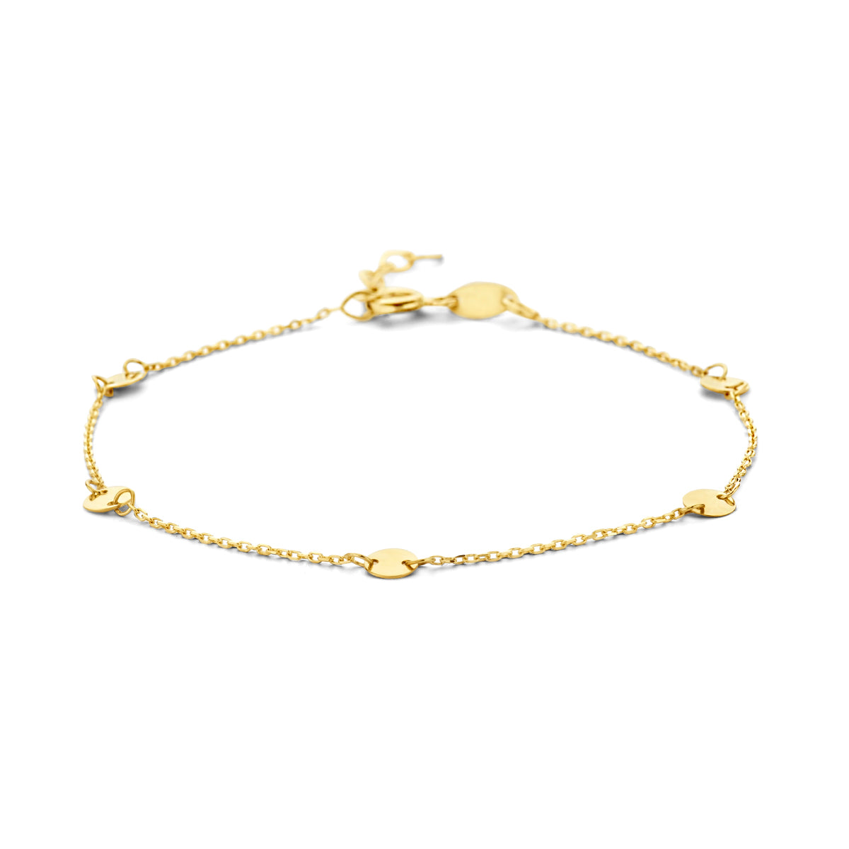 Gouden armband met ronde plaatjes voor vrouwen - City Juwelier