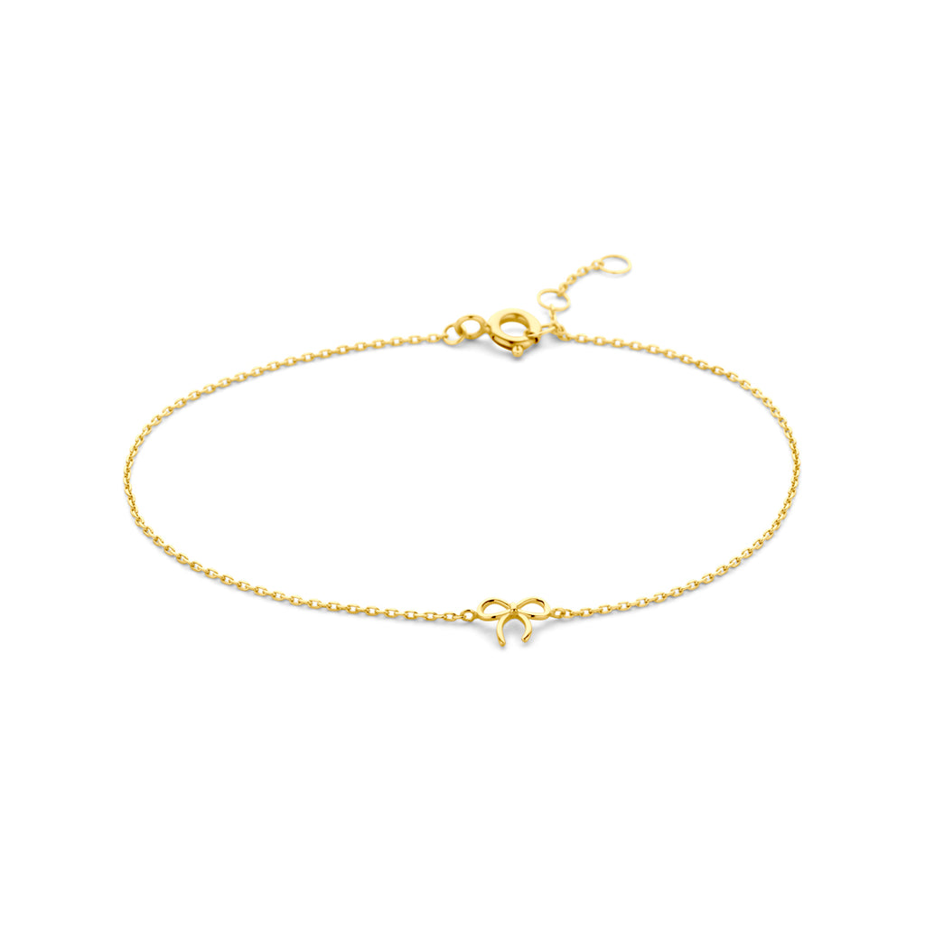 Gouden armband met strik van 9K geelgoud voor vrouwen - City Juwelier