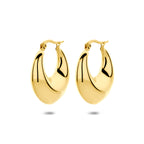 Gouden creolen 28mm voor vrouwen - Ciriana Stainless Steel - City Juwelier