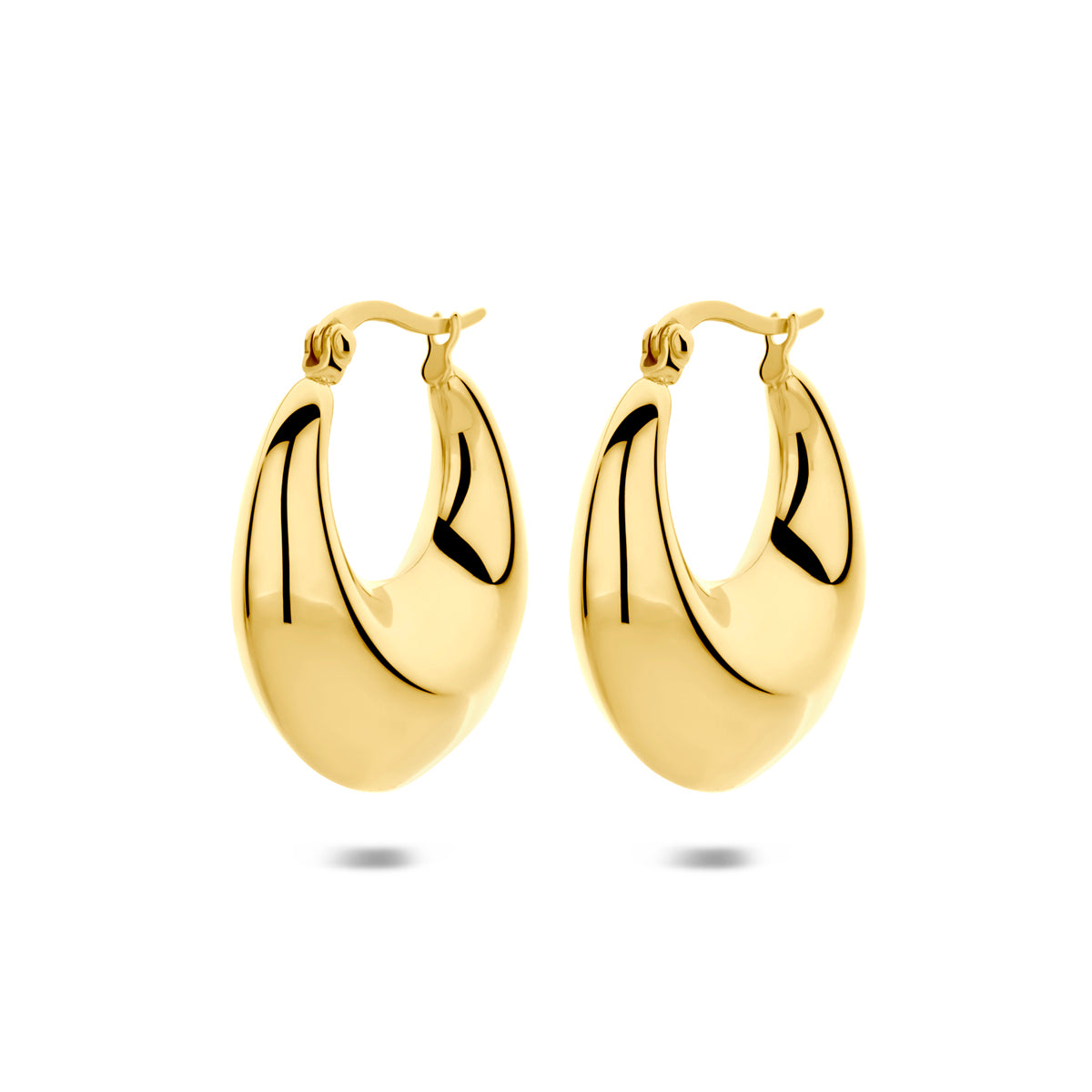 Gouden creolen 28mm voor vrouwen - Ciriana Stainless Steel - City Juwelier