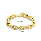 Gouden dames armband gold plated stainless steel - City Juwelier