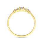 Gouden damesring met zirkonia detail van de setting - City Juwelier