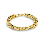Gouden gourmet armband voor mannen van stainless steel - City Juwelier