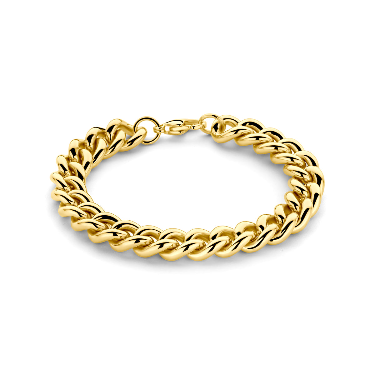 Gouden gourmet armband voor mannen van stainless steel - City Juwelier