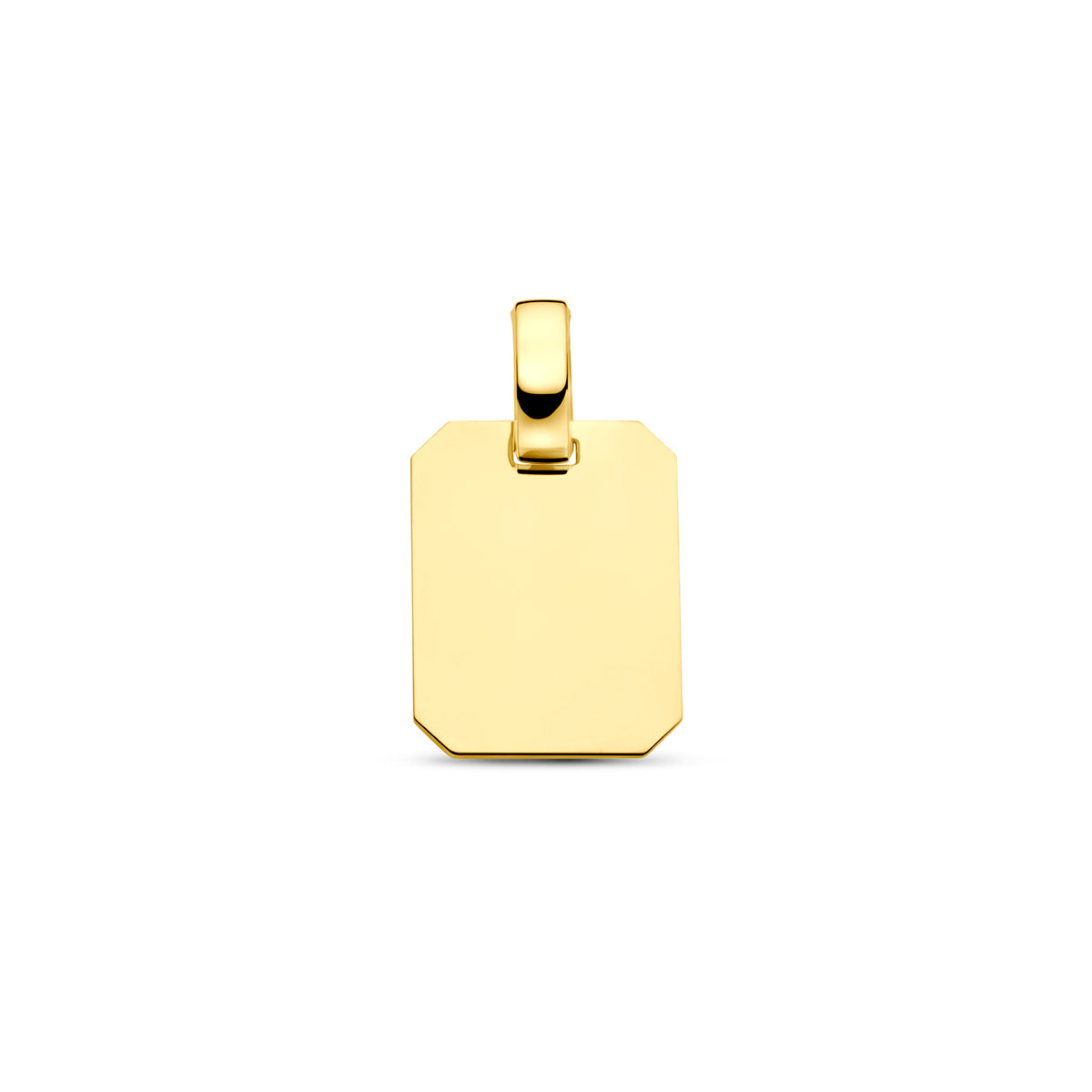 Gouden hanger graveerbaar 9K geelgoud vooraanzicht voor dames - City Juwelier
