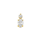 Gouden hanger met lab grown diamant in 14K geelgoud vooraanzicht voor dames - City Juwelier
