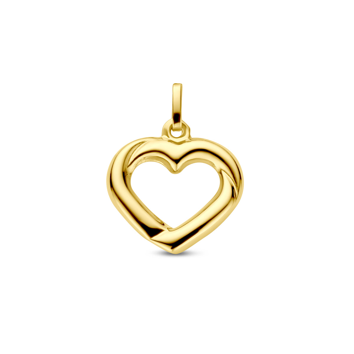 Gouden hart hanger 14K geelgoud voor vrouwen - Valentijn cadeau - City Juwelier