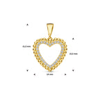 Gouden hart hanger Corazhina vooraanzicht - Romantisch valentijn cadeau - City Juwelier