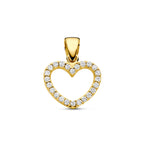Gouden hart hanger met zirkonia voor vrouwen - City Juwelier