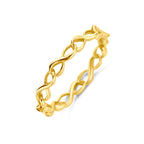 Gouden infinity ring 14K geelgoud voor vrouwen - City Juwelier