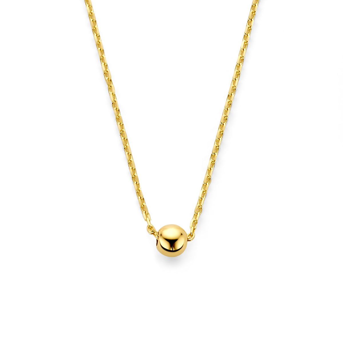 Gouden ketting met bol hanger 9K geelgoud voor vrouwen - City Juwelier