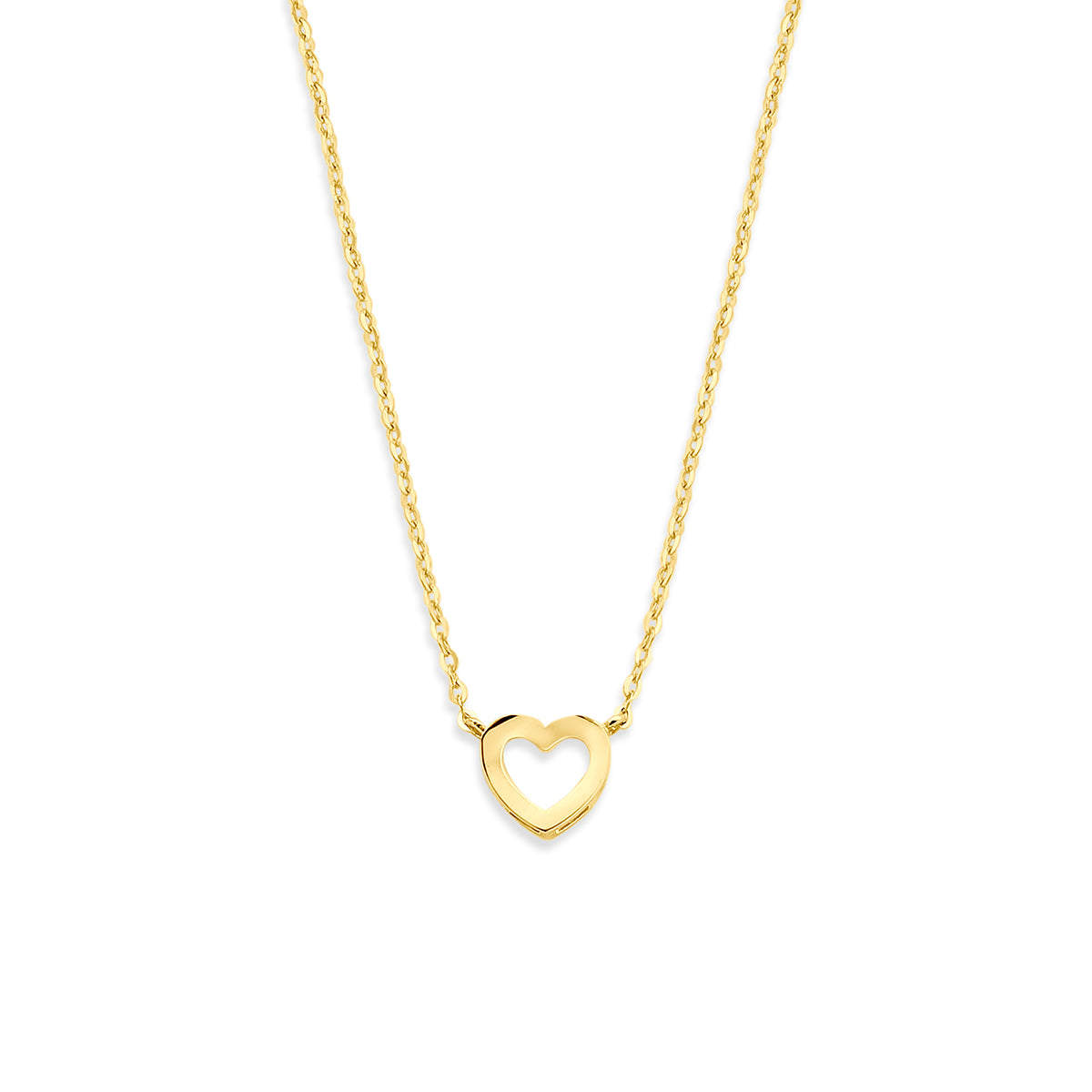 Gouden ketting met hart hanger voor vrouwen in 9K geelgoud - City Juwelier