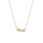 Gouden ketting met infinity en hartjes voor vrouwen - City Juwelier