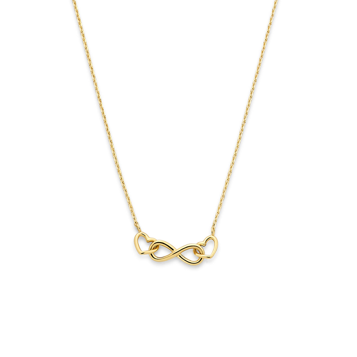 Gouden ketting met infinity en hartjes voor vrouwen - City Juwelier