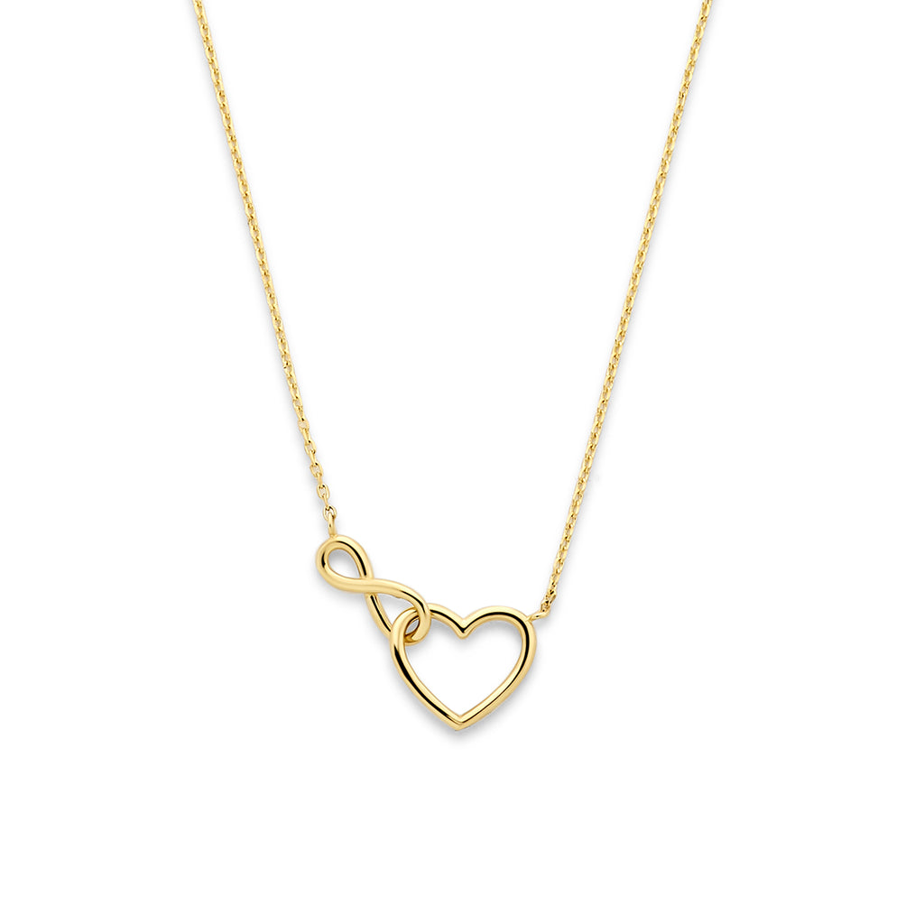 Gouden ketting met infinity hart hanger voor vrouwen - City Juwelier