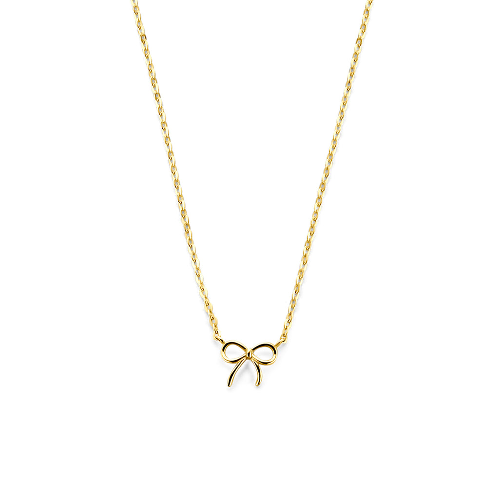 Gouden ketting met strik van 9K geelgoud voor vrouwen - City Juwelier