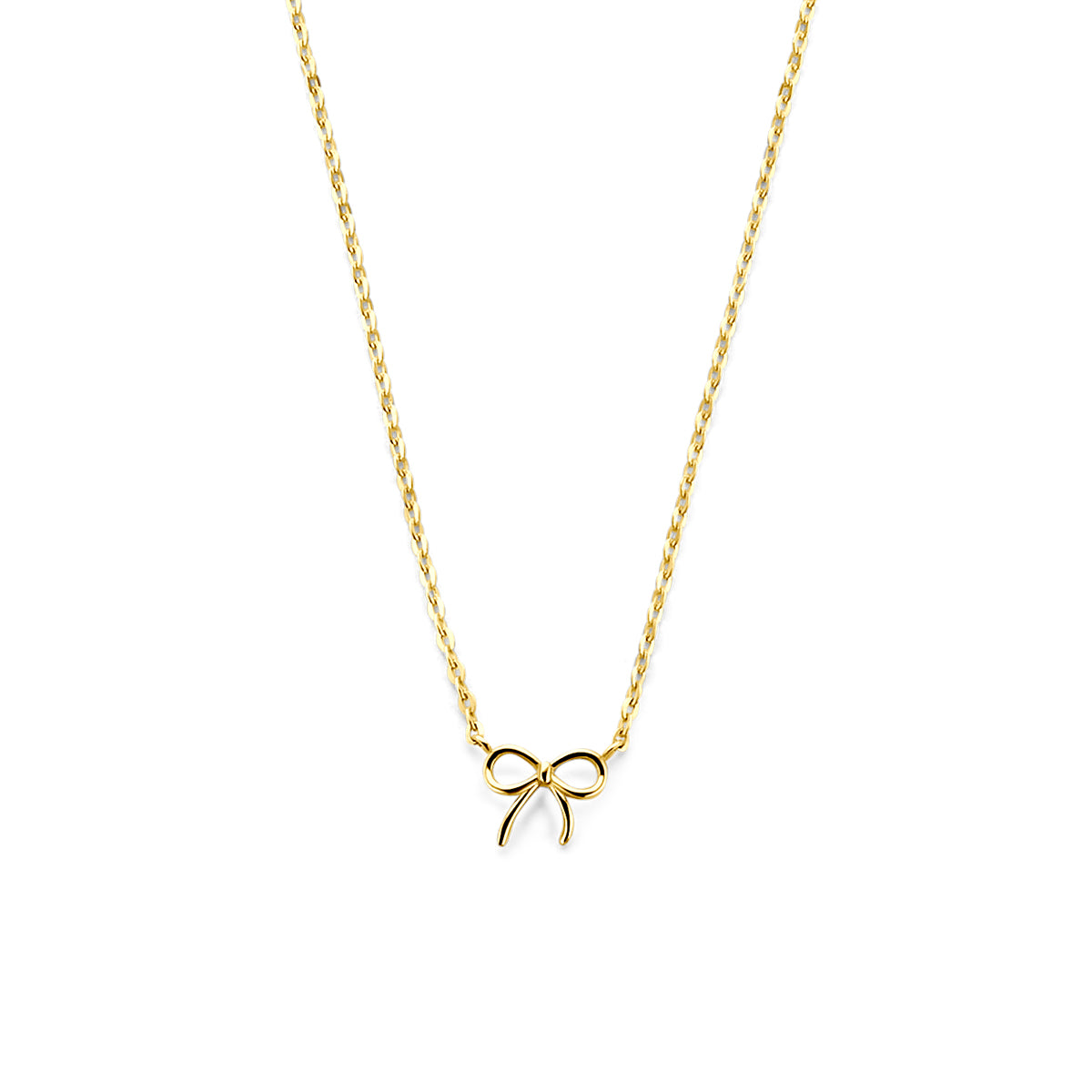 Gouden ketting met strik van 9K geelgoud voor vrouwen - City Juwelier