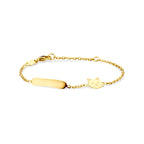 Gouden kinderarmband met kat figuur in 14K geelgoud - City Juwelier