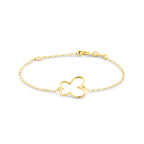 Gouden kinderarmband met vlinder van 14K geelgoud - City Juwelier
