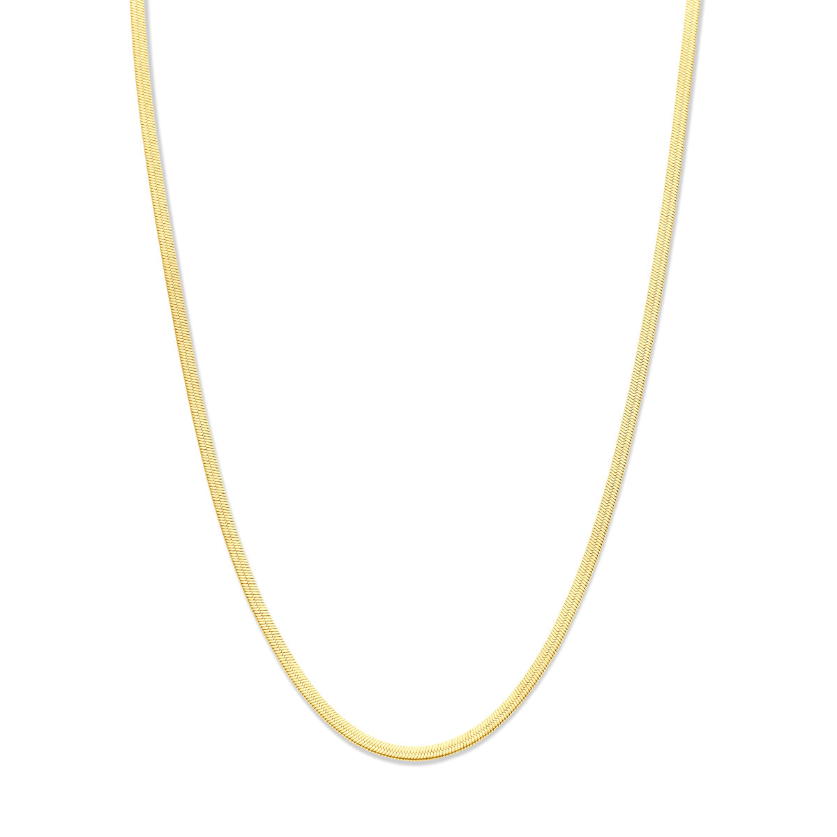 Gouden omega ketting voor dames van stainless steel - City Juwelier