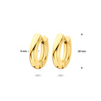 Gouden oorbellen voor vrouwen gedragen voorbeeld - City Juwelier