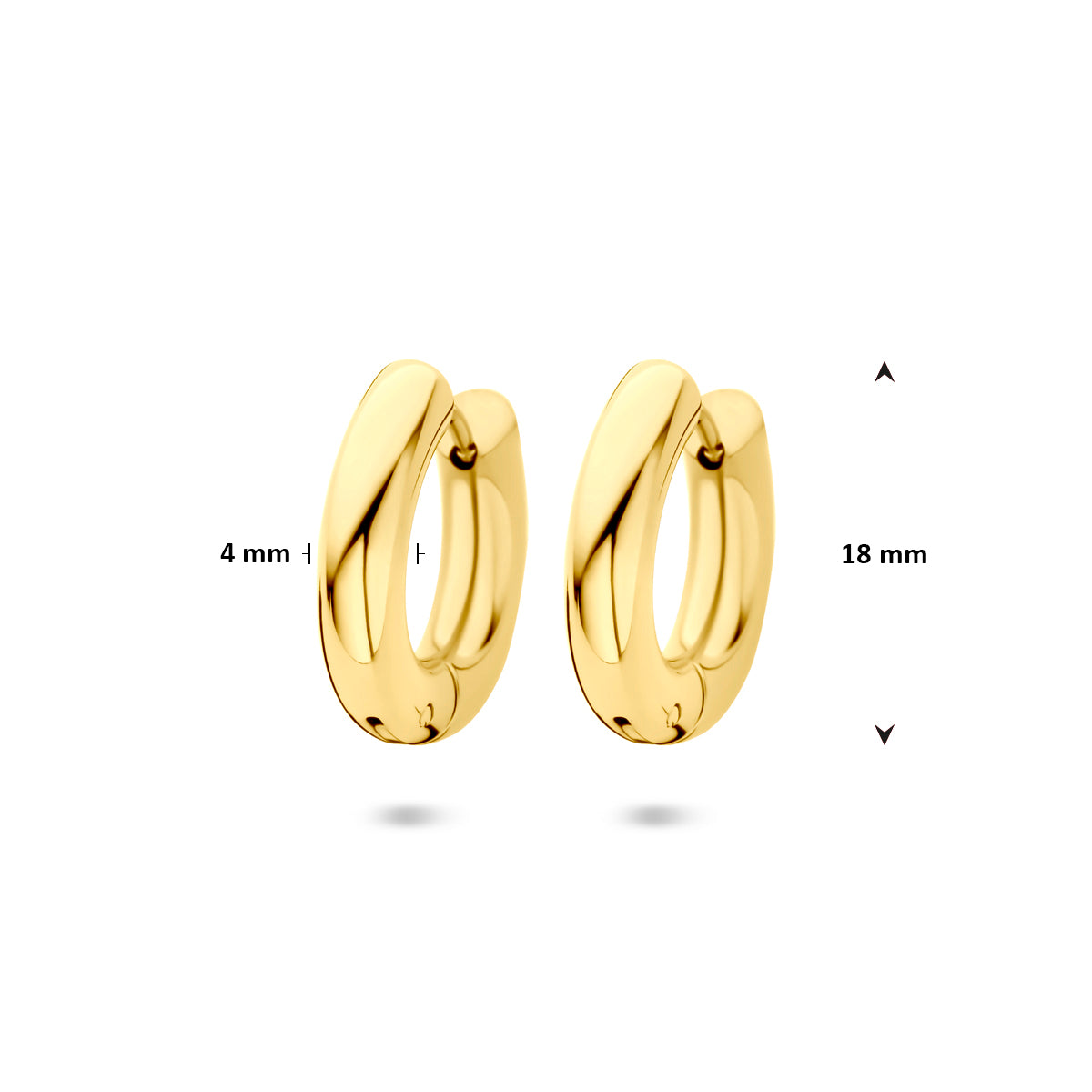 Gouden oorbellen voor vrouwen gedragen voorbeeld - City Juwelier