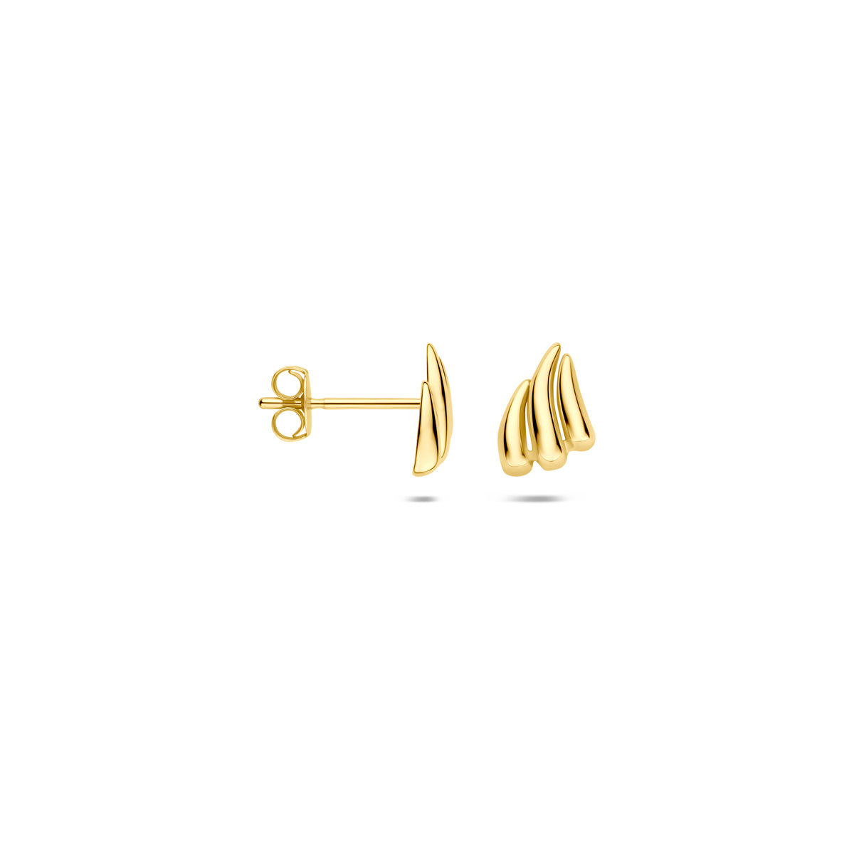 Gouden oorknoppen 6,5 mm detail van het design voor vrouwen - City Juwelier