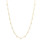 Gouden parelketting 14K geelgoud met parels vooraanzicht voor dames - City Juwelier
