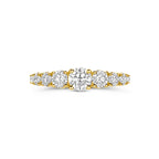 Gouden ring met lab grown diamant detail van zetting voor dames - City Juwelier
