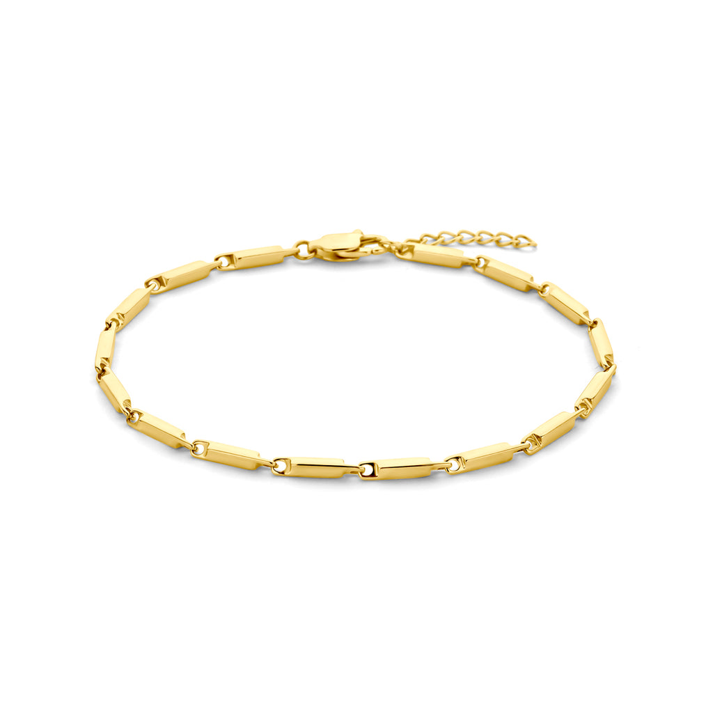 Gouden schakel armband voor vrouwen vooraanzicht - City Juwelier