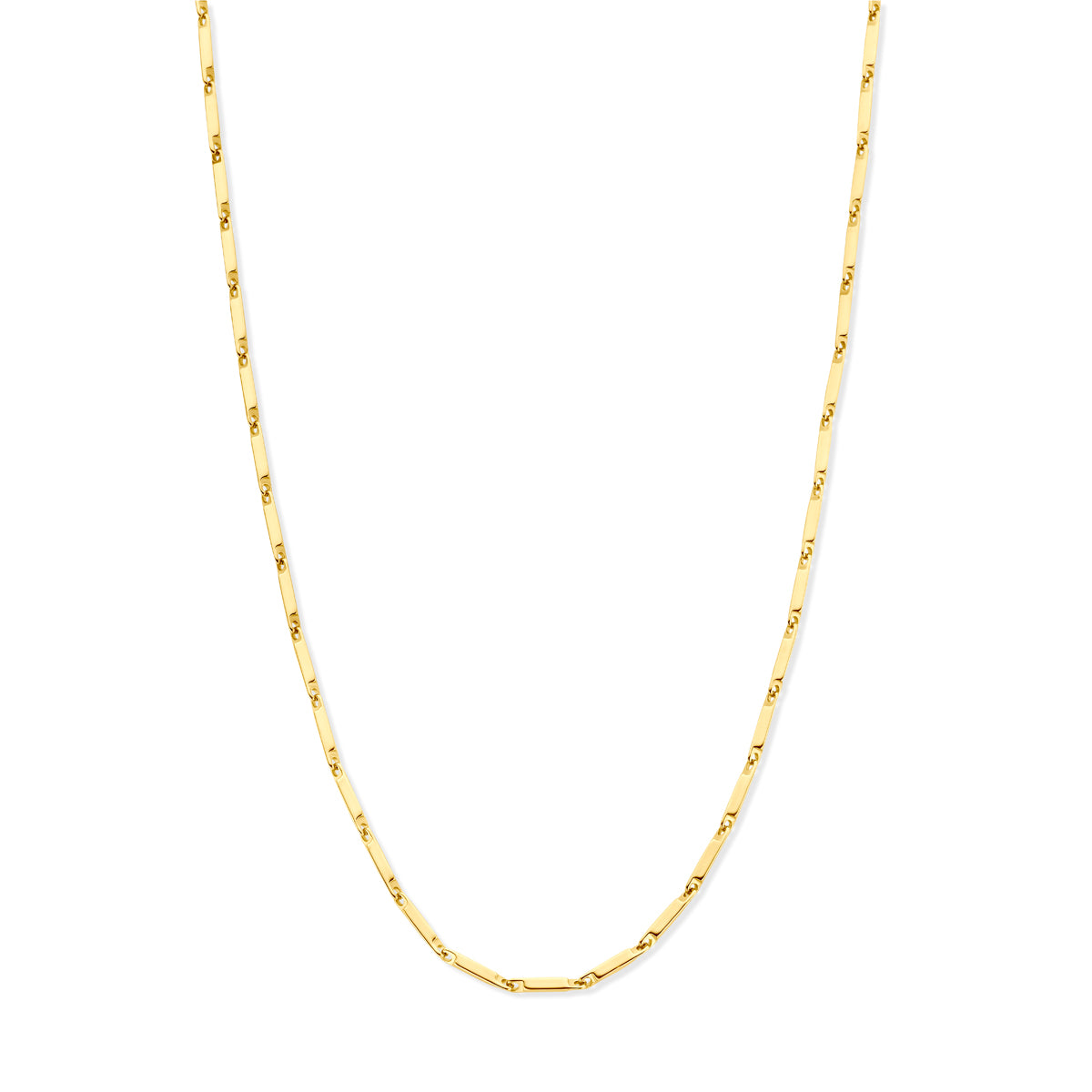 Gouden schakel ketting voor vrouwen vooraanzicht - City Juwelier