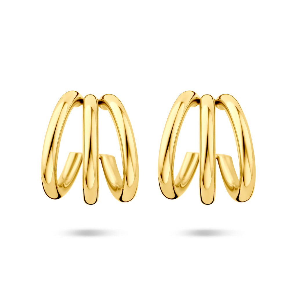 Gouden stekeroorringen ion plating voor vrouwen - City Juwelier
