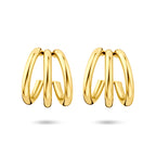 Gouden stekeroorringen ion plating voor vrouwen - City Juwelier
