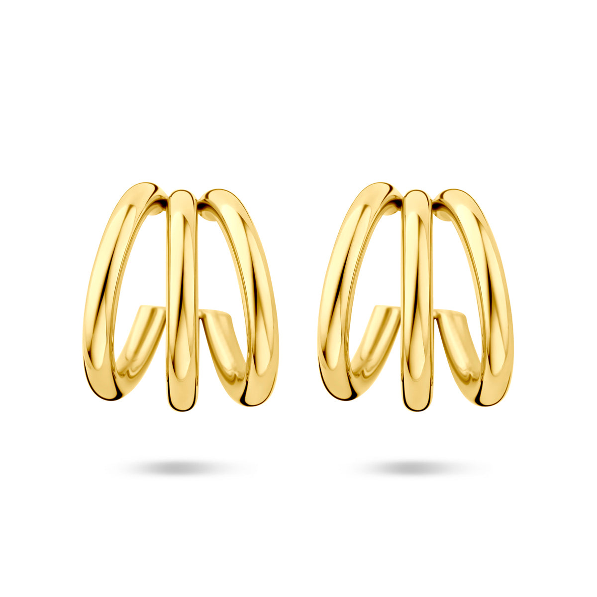 Gouden stekeroorringen ion plating voor vrouwen - City Juwelier