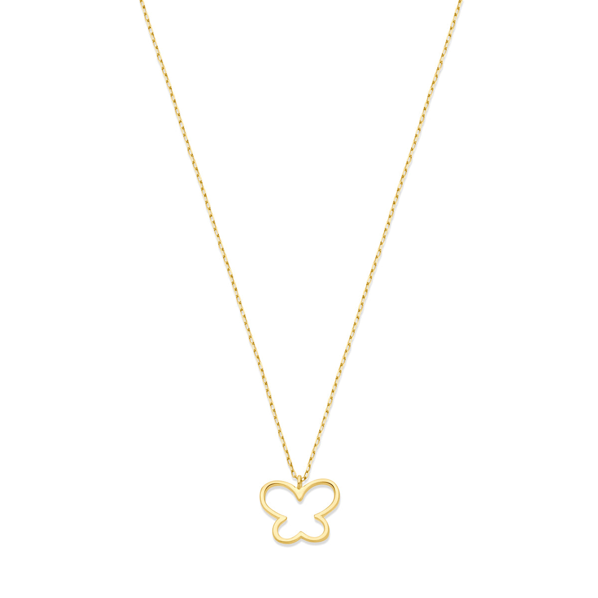 Gouden vlinder ketting 14K geelgoud voor kinderen - City Juwelier
