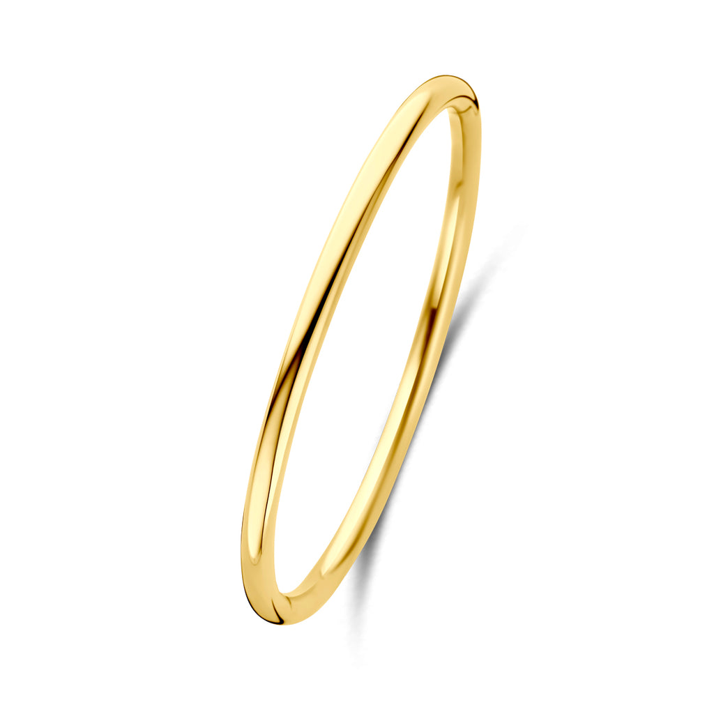 Goudkleurige bangle armband met scharnier - City Juwelier