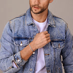 Gourmanda zilveren schakelarmband voor mannen close-up van schakels zilverkleurig - City Juwelier