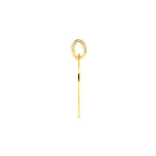 Graveerbare gouden hanger in geelgoud zijaanzicht met oogje detail voor dames - City Juwelier