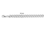 Heren zilveren armband met karabijnsluiting zilverkleurig detail - City Juwelier