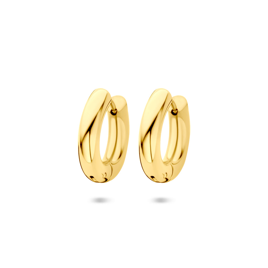 Iridiana gouden klapoorbellen voor vrouwen vooraanzicht - City Juwelier