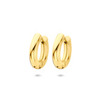 Iridiana gouden klapoorbellen voor vrouwen vooraanzicht - City Juwelier