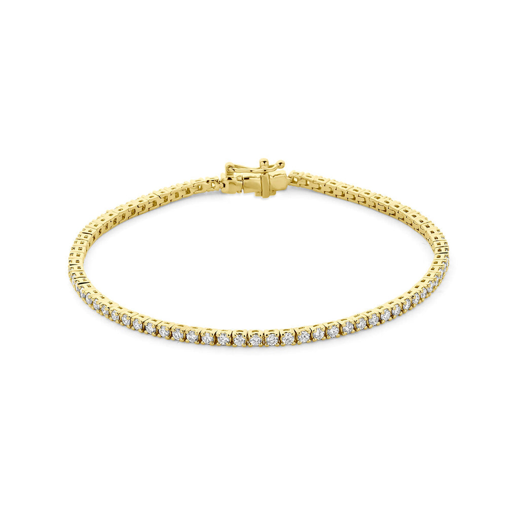 Tennalisse - Tennisarmband met Diamant - Verguld Zilver