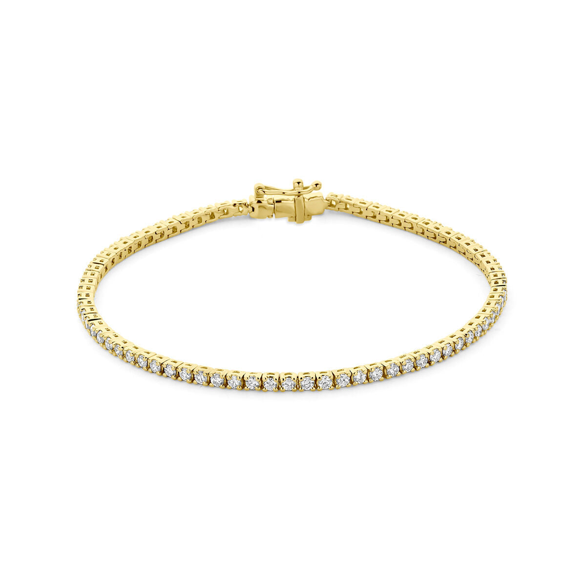 Tennalisse - Tennisarmband met Diamant - Verguld Zilver
